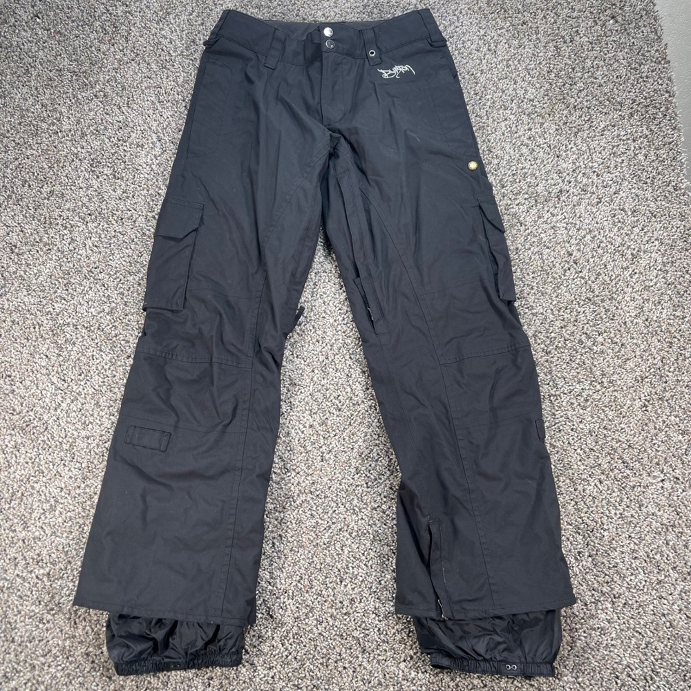 Burton Stow Cargo Snow Pants Men's Small Black Waterproof Snowboard Ski Trousers